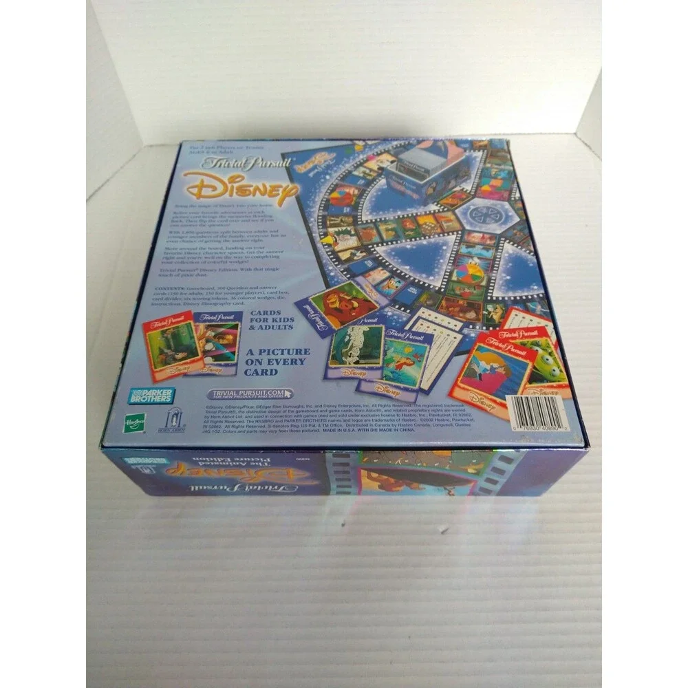 Disney Trivial Pursuit Animated Picture Edition 2002 Complete Board Game Vintage